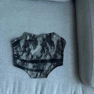 Black lace corset top